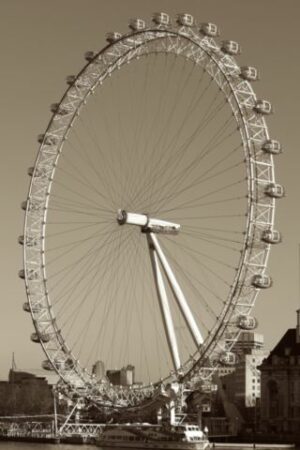 LONDON - Alphabet Letters Sepia Tone